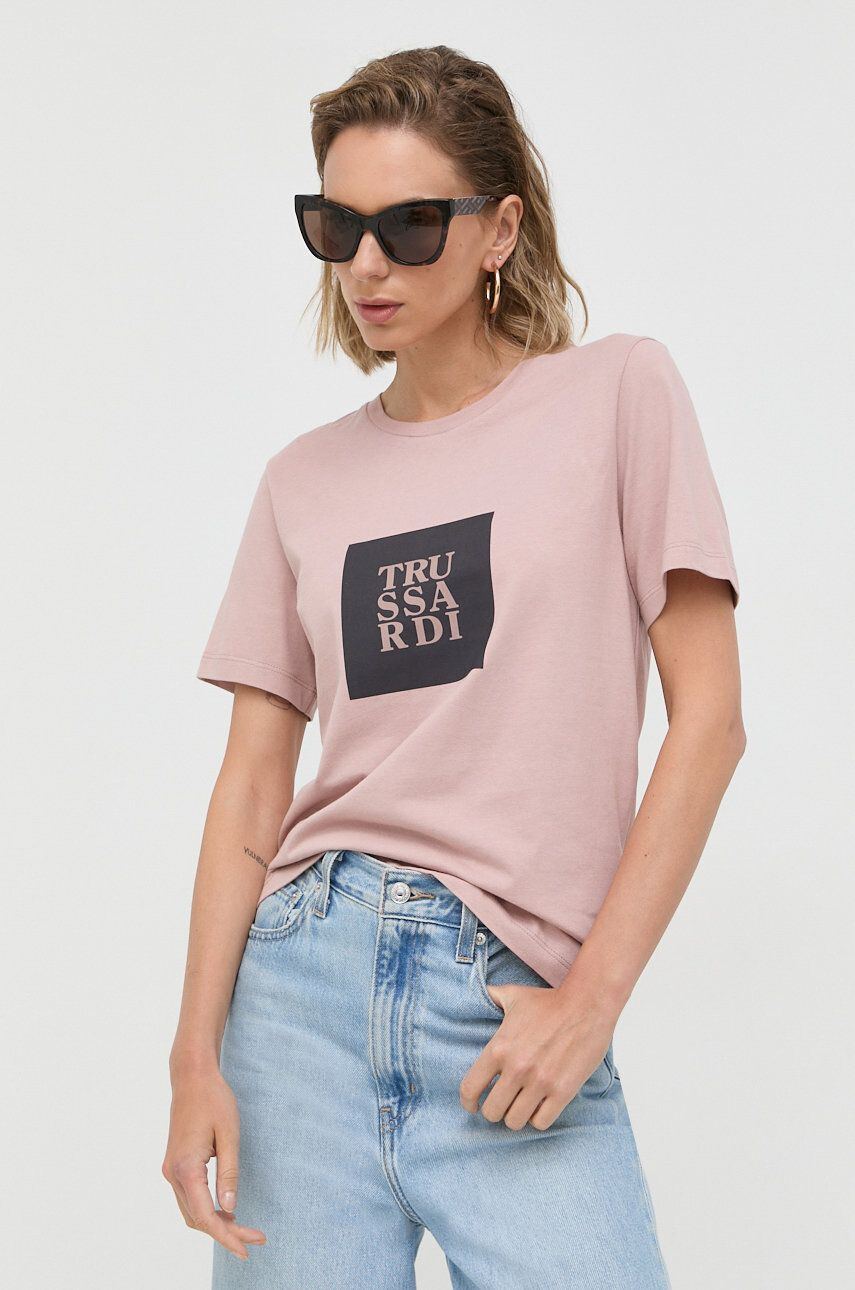 Trussardi tricou din bumbac - Pled.ro