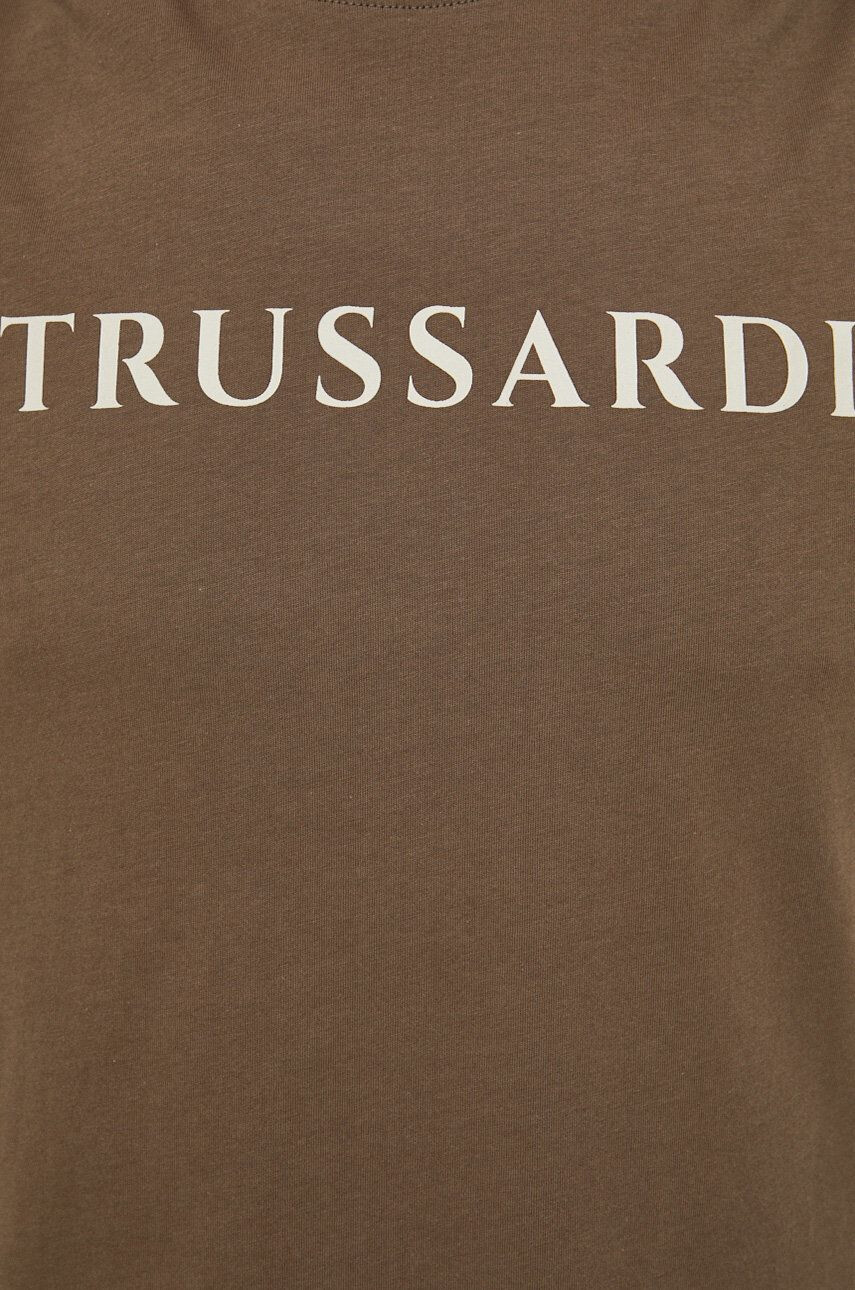 Trussardi tricou din bumbac culoarea verde cu imprimeu - Pled.ro