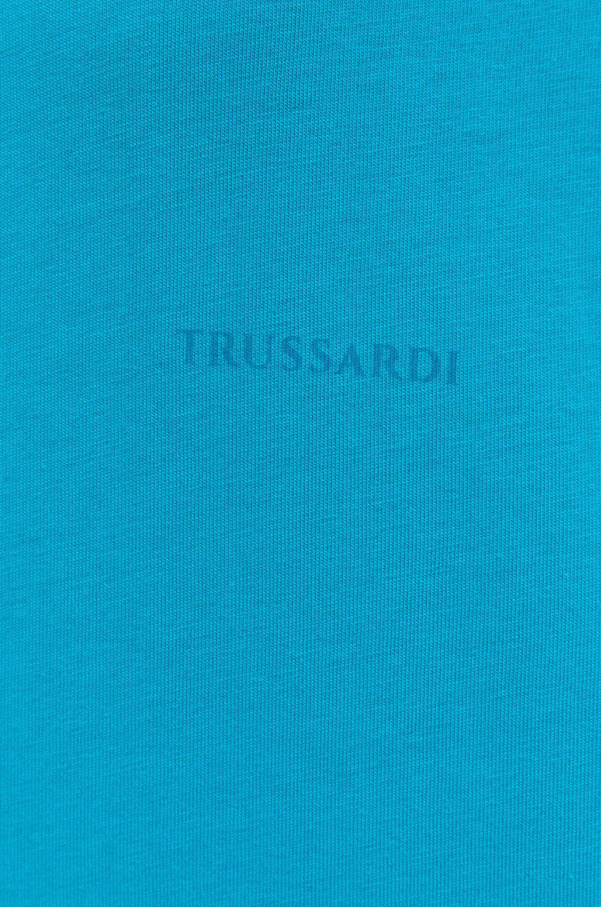 Trussardi tricou din bumbac culoarea turcoaz - Pled.ro