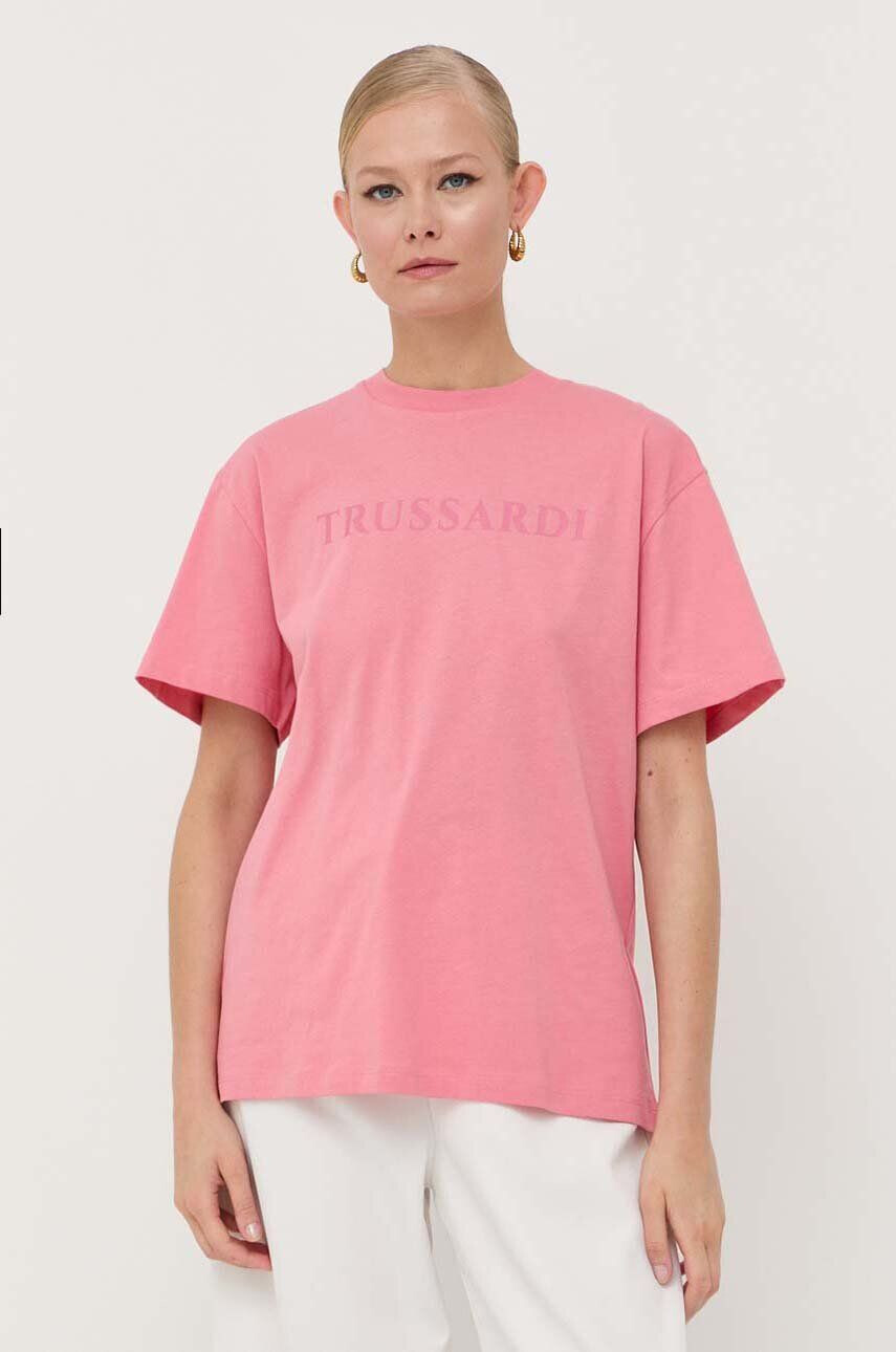 Trussardi tricou din bumbac - Pled.ro