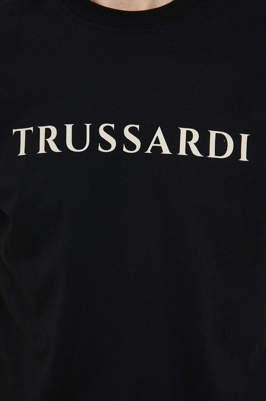 Trussardi tricou din bumbac culoarea alb - Pled.ro