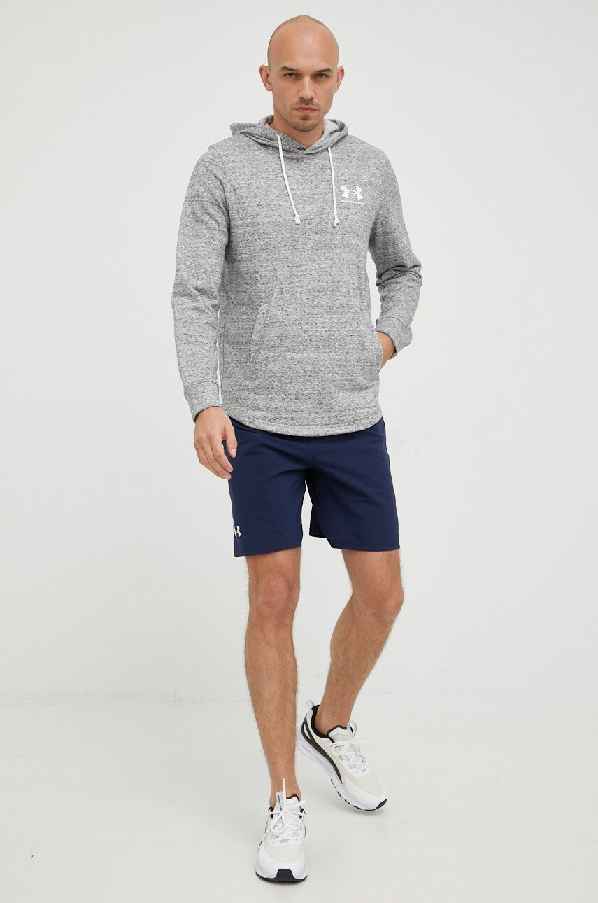 Under Armour bluza 1370401 barbati culoarea gri cu imprimeu - Pled.ro