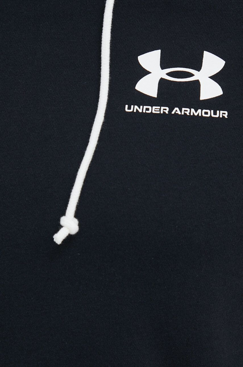 Under Armour bluza 1370401 barbati culoarea negru cu imprimeu - Pled.ro