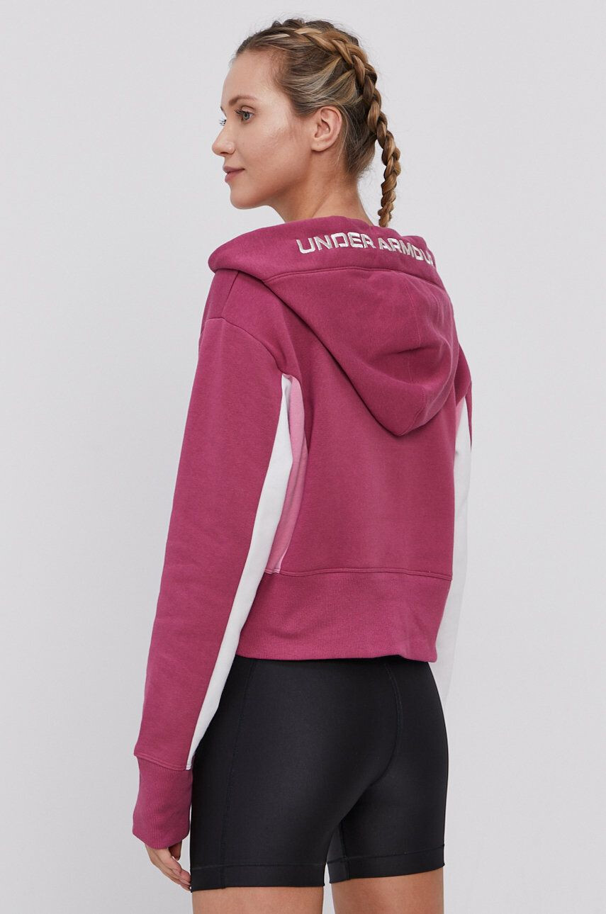 Under Armour bluza barbati culoarea gri cu glugă cu imprimeu - Pled.ro