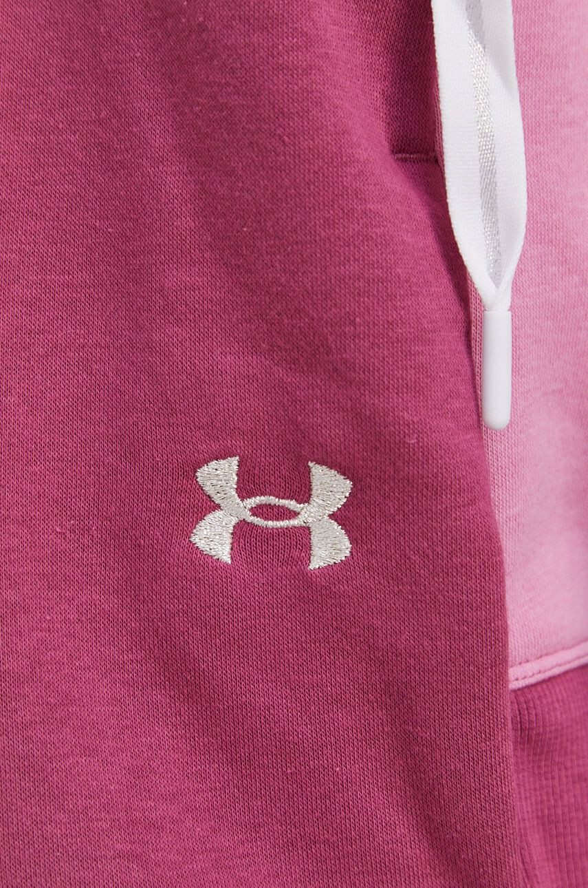 Under Armour bluza barbati culoarea gri cu glugă cu imprimeu - Pled.ro