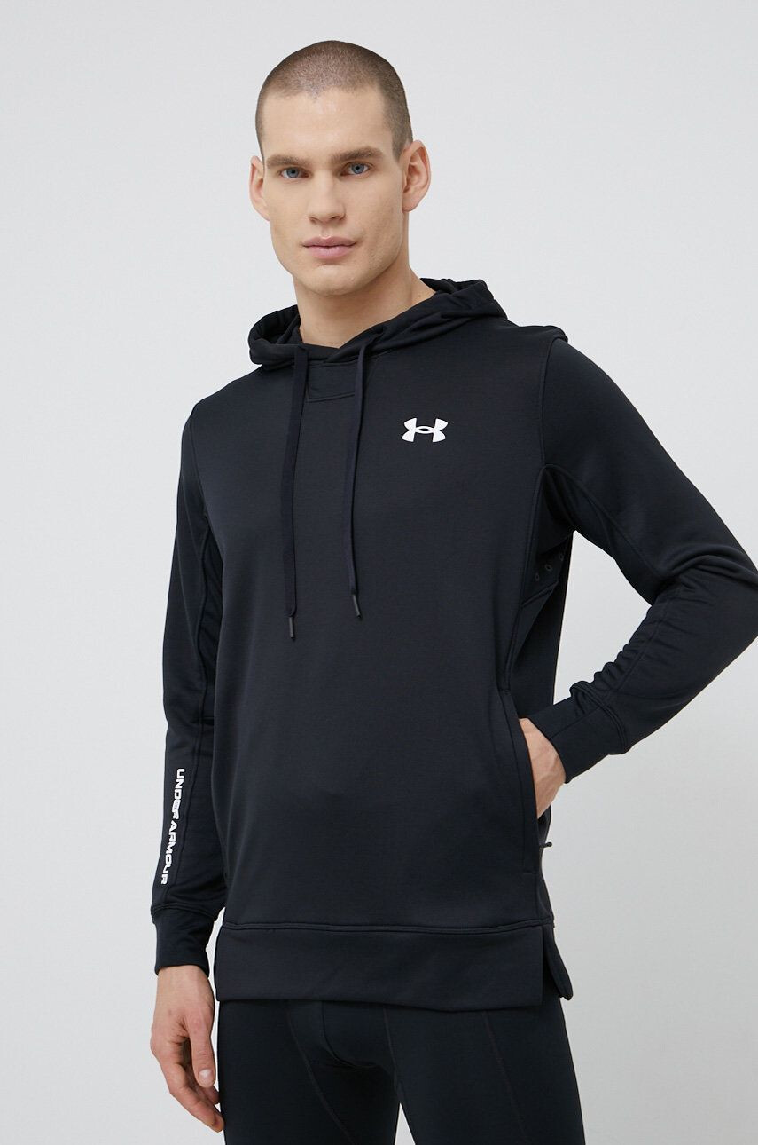 Under Armour Bluză 1366259 bărbați culoarea negru material neted 1366259-001 - Pled.ro