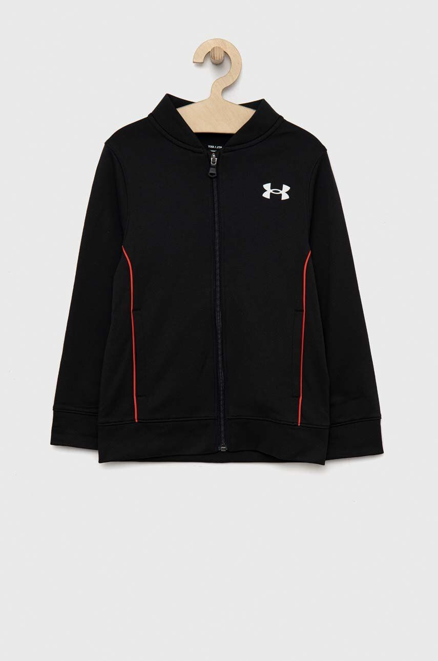 Under Armour bluza copii culoarea negru neted - Pled.ro