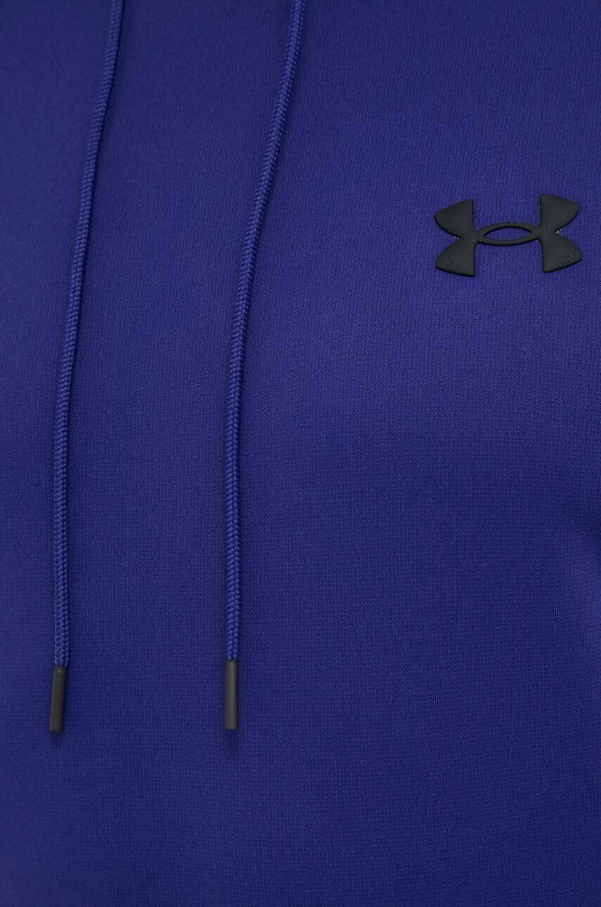 Under Armour bluză trening barbati culoarea negru cu glugă neted - Pled.ro