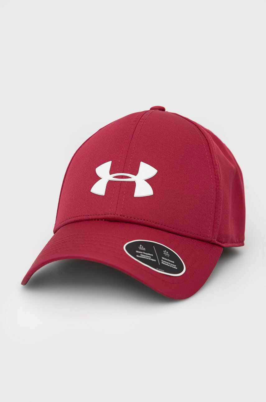 Under Armour șapcă culoarea bordo neted 1369781-001 - Pled.ro