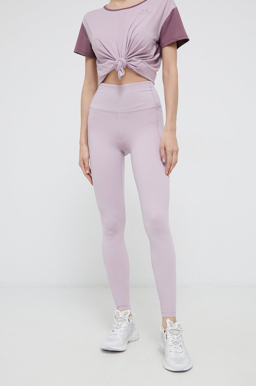 Under Armour leggins de antrenament Meridian femei culoarea violet neted 1355916-001 - Pled.ro