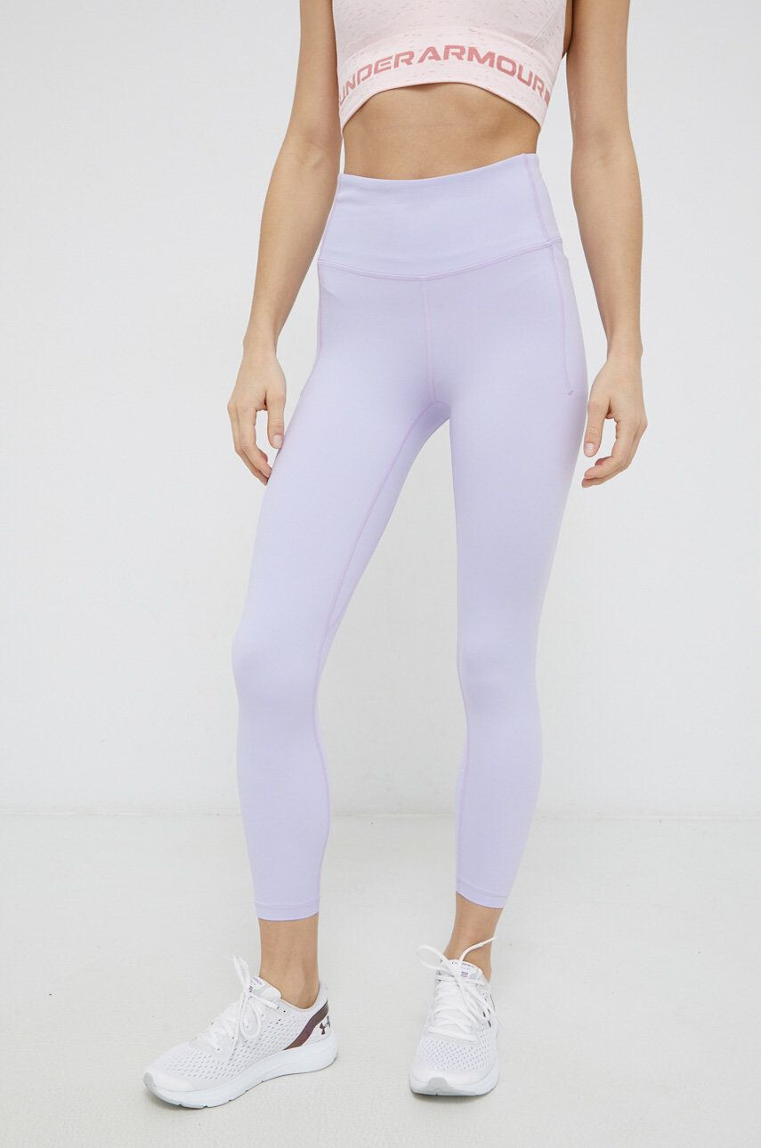 Under Armour leggins de antrenament Meridian 1369004 femei culoarea violet neted - Pled.ro