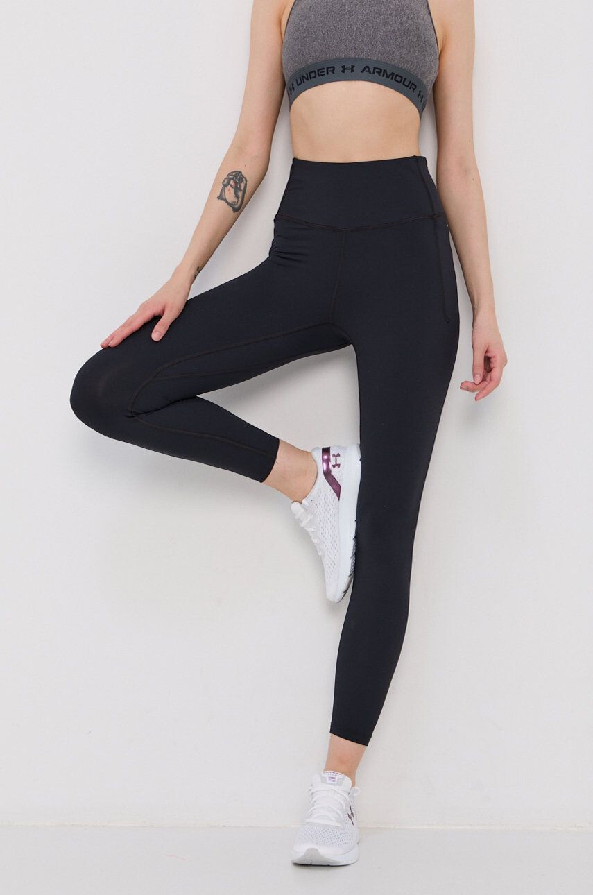 Under Armour leggins de antrenament Meridian 1369004 femei culoarea negru neted - Pled.ro