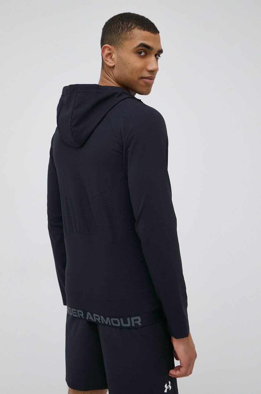 Under Armour hanorac de antrenament 1370499 barbati culoarea negru neted - Pled.ro