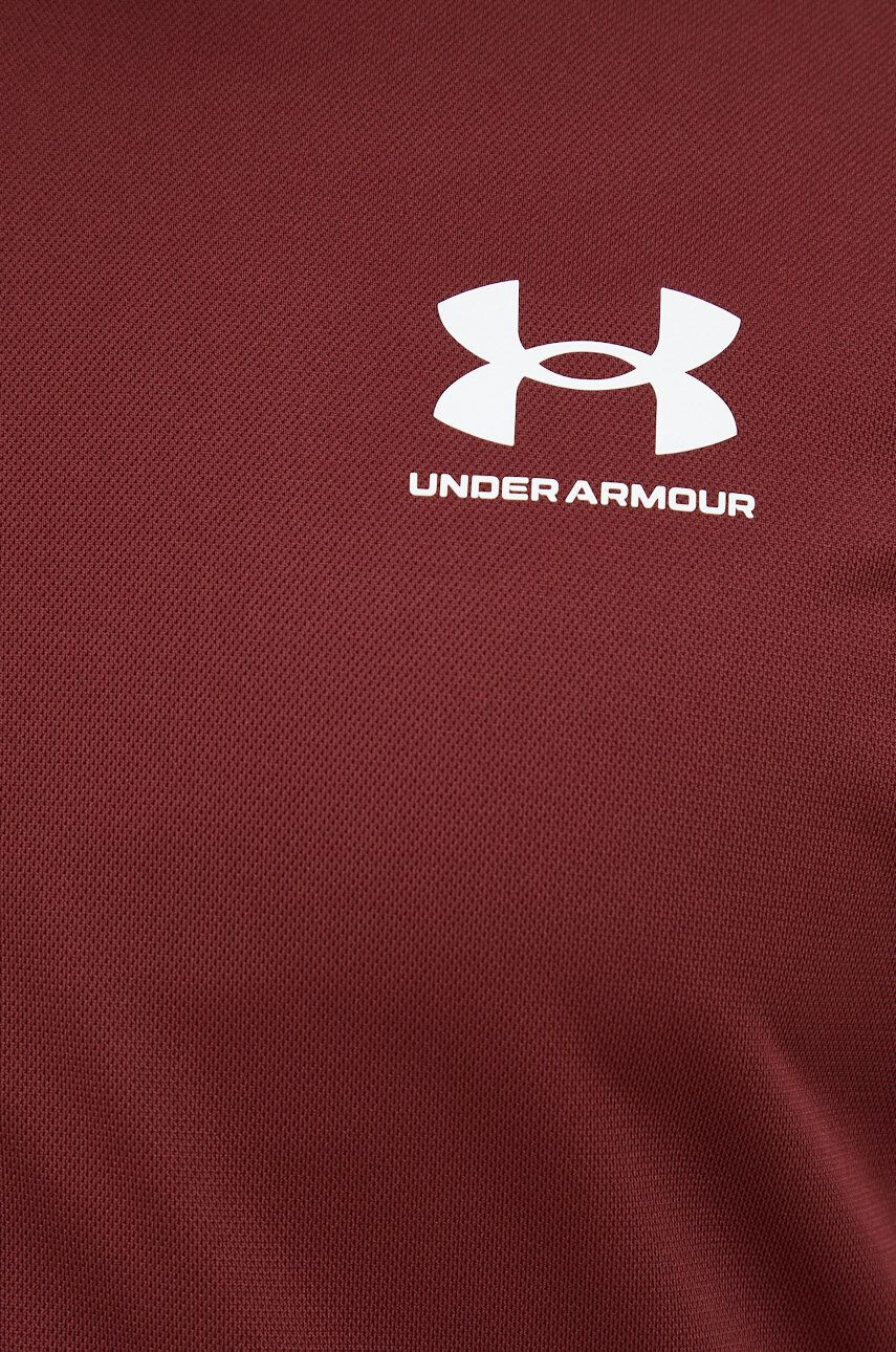 Under Armour hanorac de antrenament Pique barbati culoarea maro neted - Pled.ro