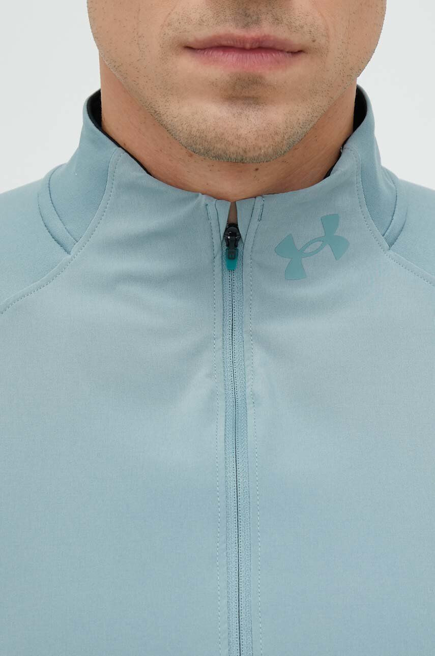 Under Armour hanorac de jogging Qualifier Run 2.0 culoarea turcoaz neted - Pled.ro