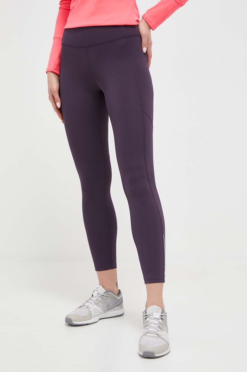 Under Armour leggins de alergare Fly Fast 3.0 culoarea violet neted - Pled.ro