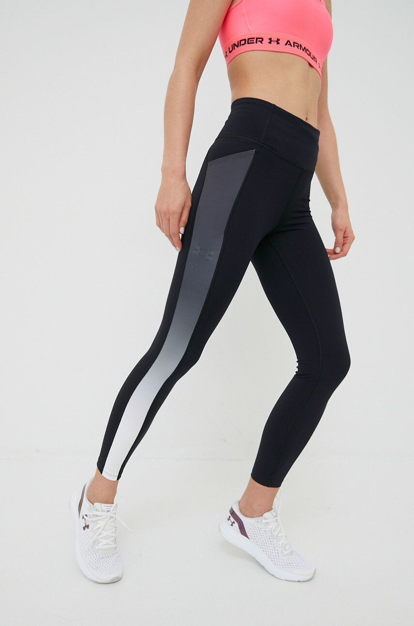 Under Armour leggins de alergare Speedpocket 1369755 femei culoarea negru modelator - Pled.ro