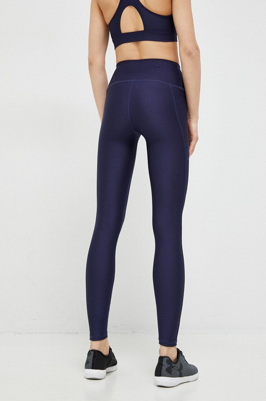 Under Armour leggins de antrenament femei culoarea albastru marin neted 1365336-001 - Pled.ro