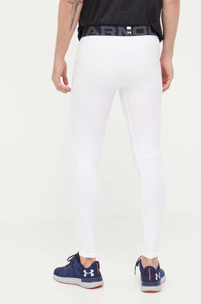 Under Armour leggins de antrenament barbati culoarea alb neted - Pled.ro