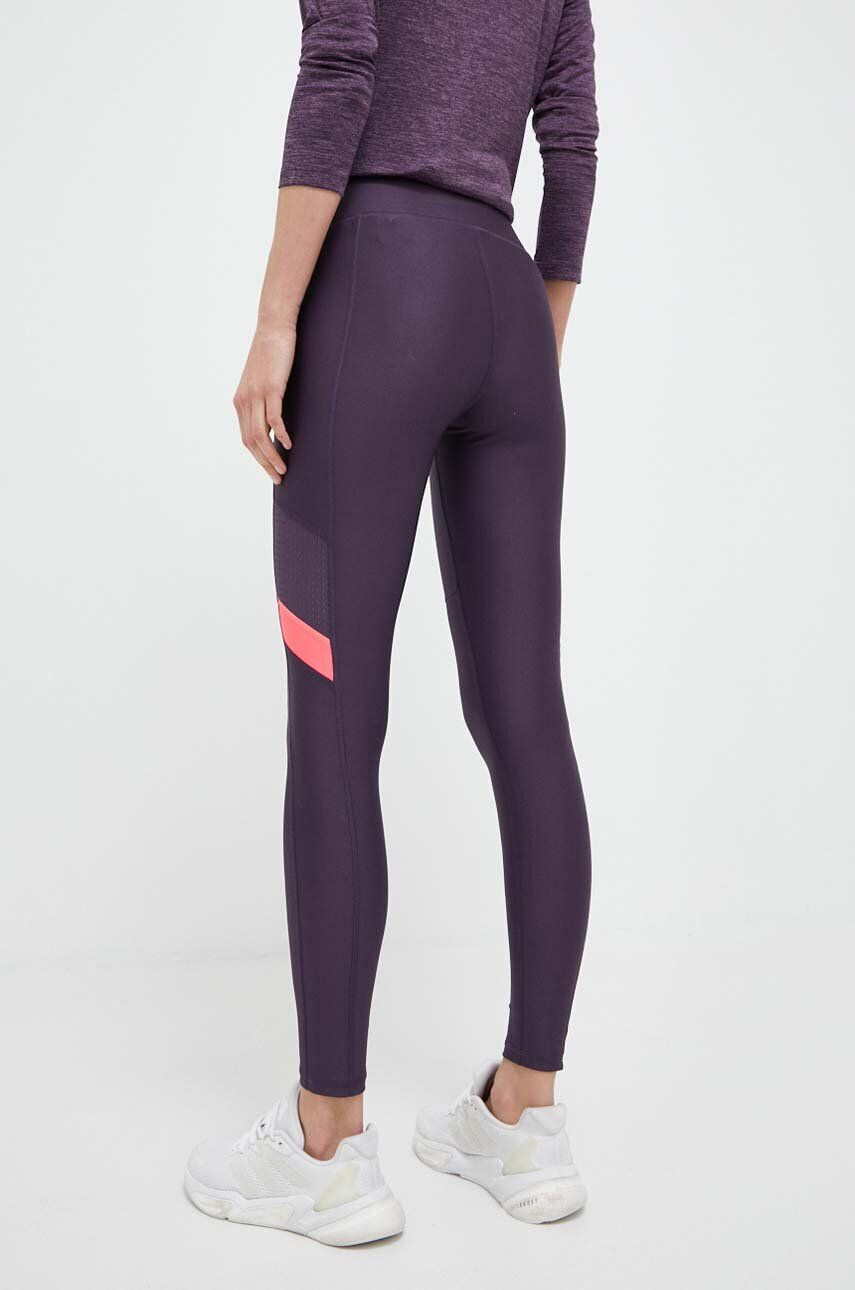 Under Armour leggins de antrenament Armour Mesh Panel culoarea violet neted - Pled.ro