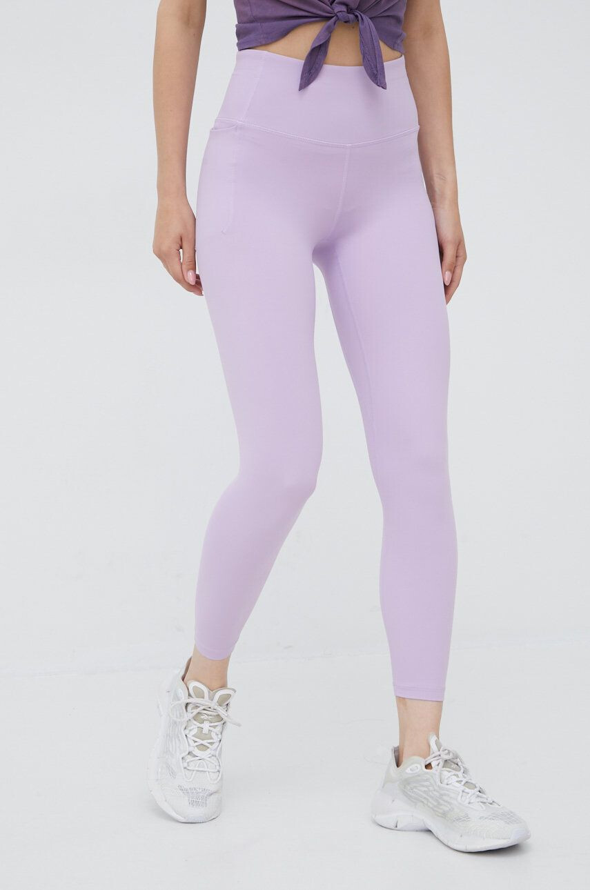 Under Armour leggins de antrenament Meridian 1369004 femei culoarea violet neted - Pled.ro