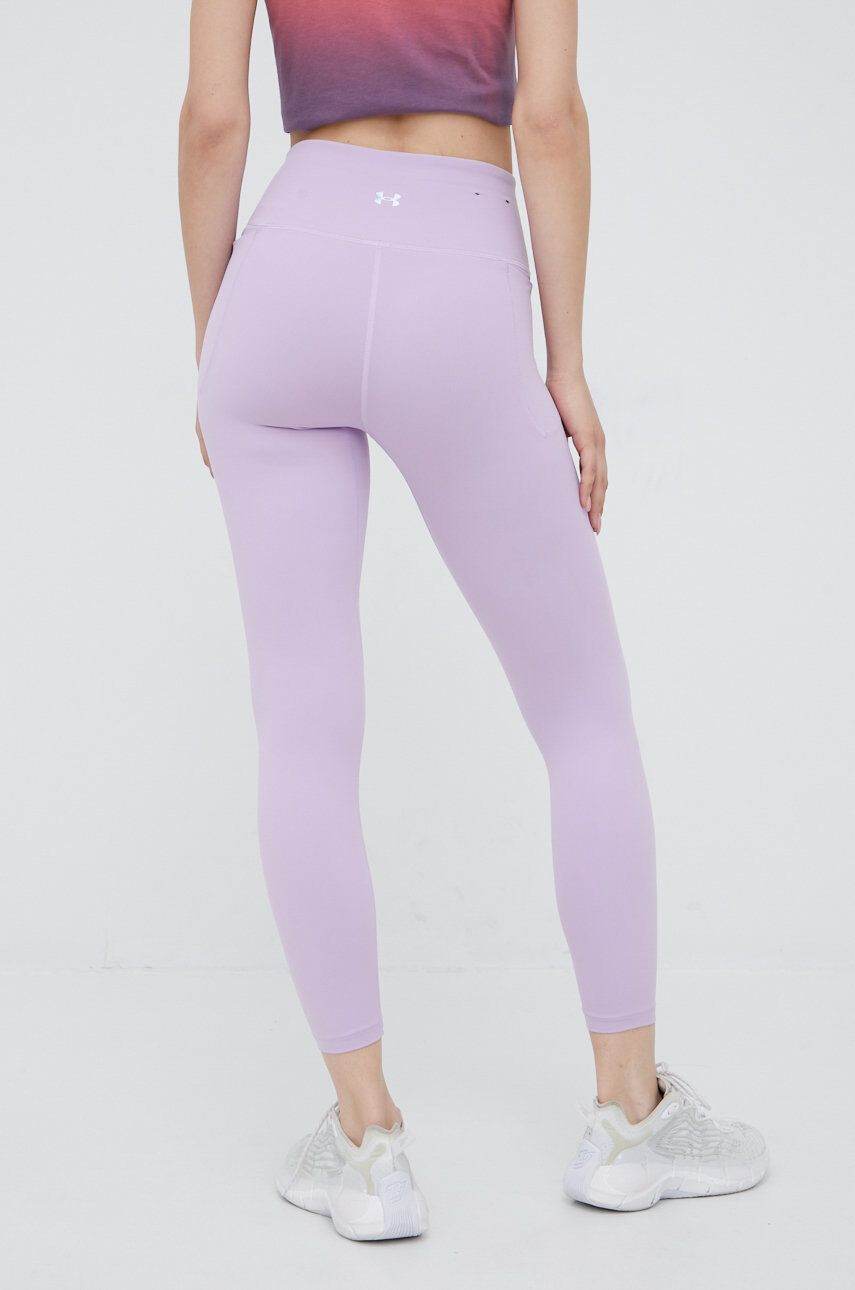 Under Armour leggins de antrenament Meridian 1369004 femei culoarea violet neted - Pled.ro