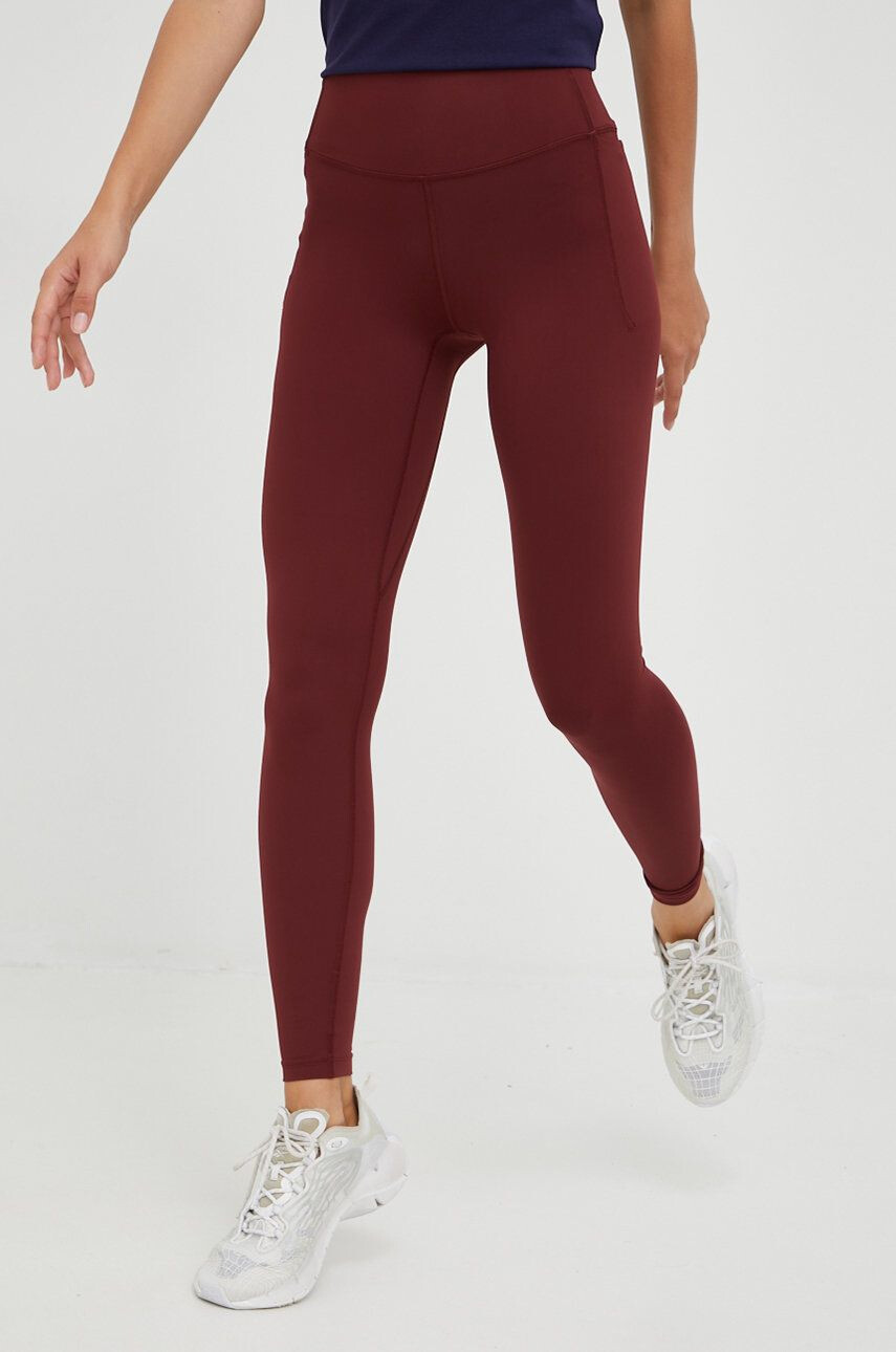 Under Armour leggins de antrenament Meridian femei culoarea maro neted 1355916-001 - Pled.ro