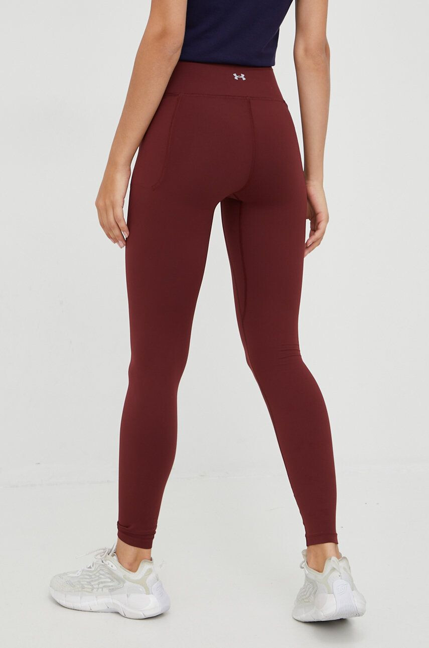 Under Armour leggins de antrenament Meridian femei culoarea maro neted 1355916-001 - Pled.ro