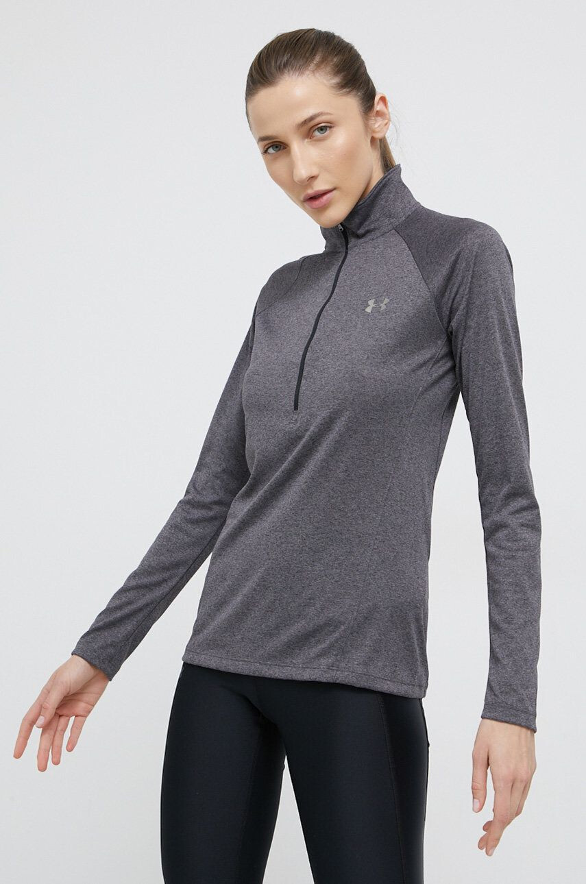 Under Armour Longsleeve 1320126 femei culoarea gri cu guler 1320126-090 - Pled.ro