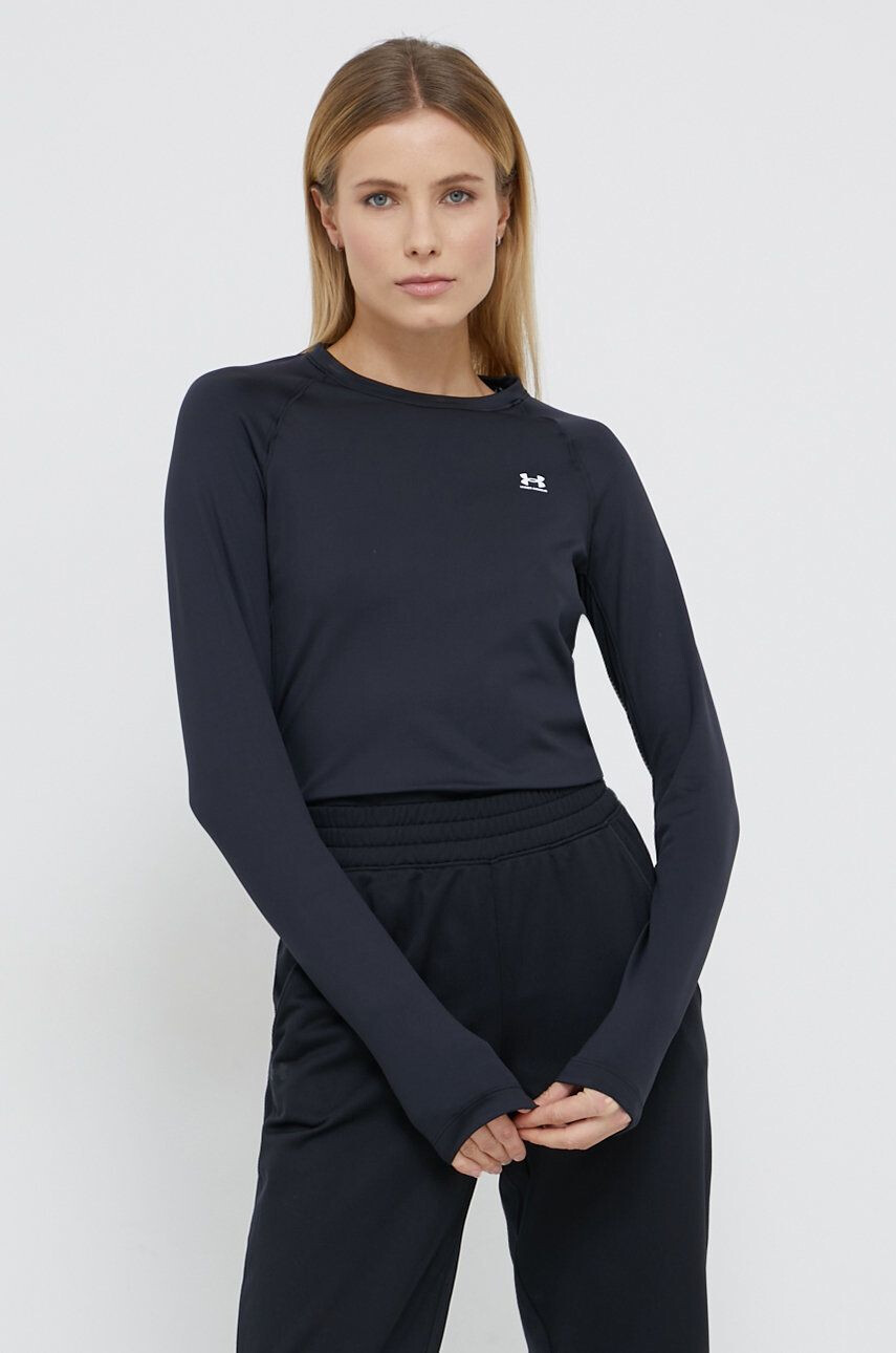 Under Armour Longsleeve 1368701 femei culoarea negru - Pled.ro