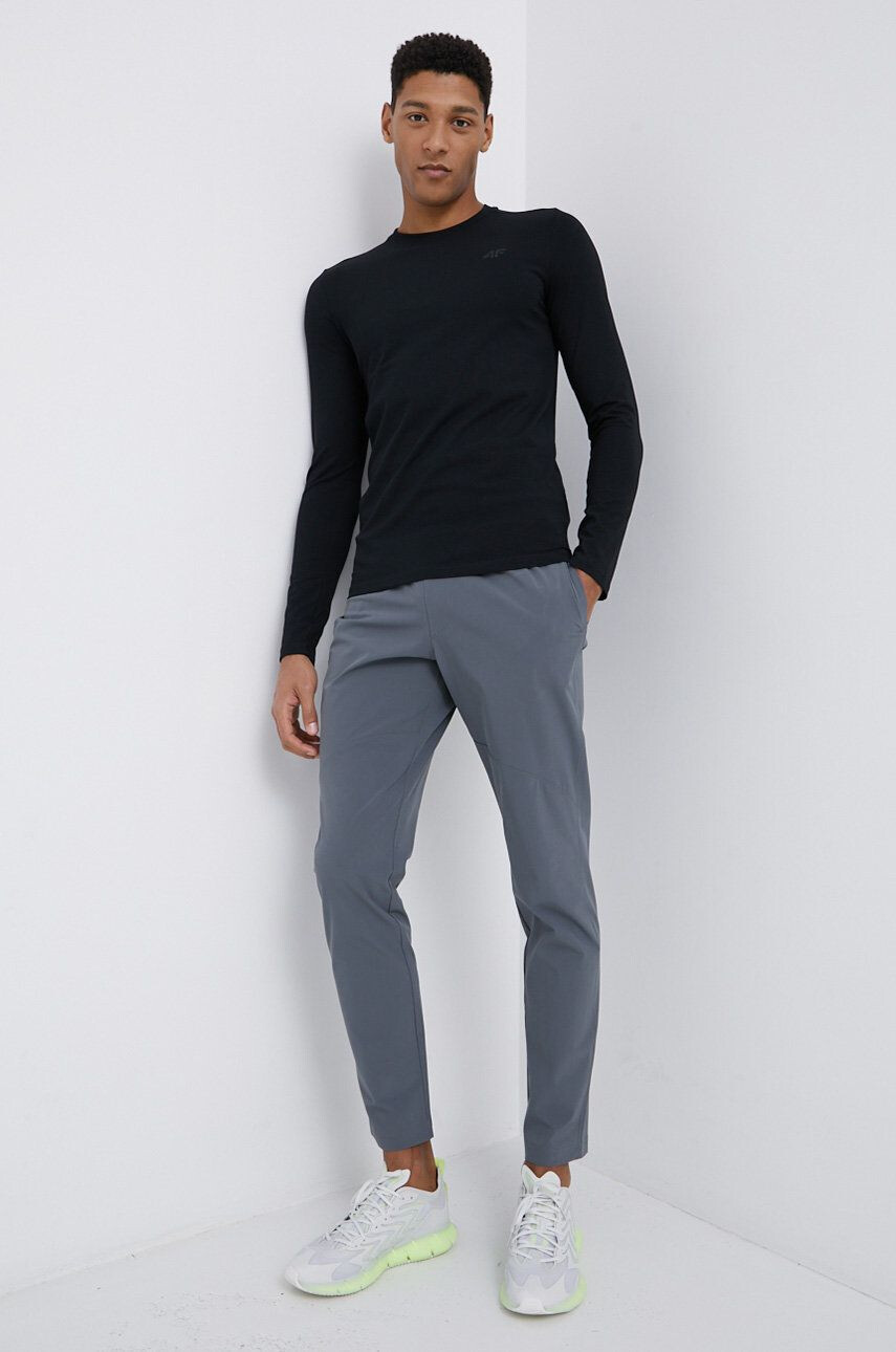 Under Armour Pantaloni 1366215 bărbați culoarea gri material neted - Pled.ro