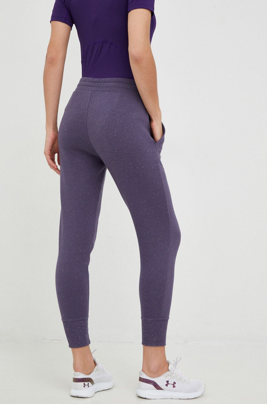 Under Armour pantaloni femei culoarea violet melanj 1356416-035 - Pled.ro