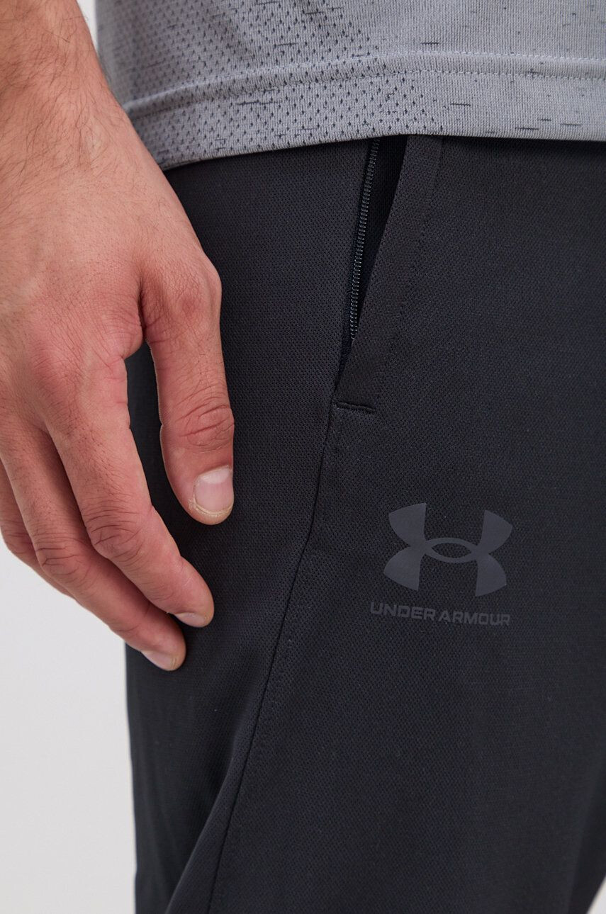 Under Armour pantaloni de trening Pique culoarea negru neted - Pled.ro