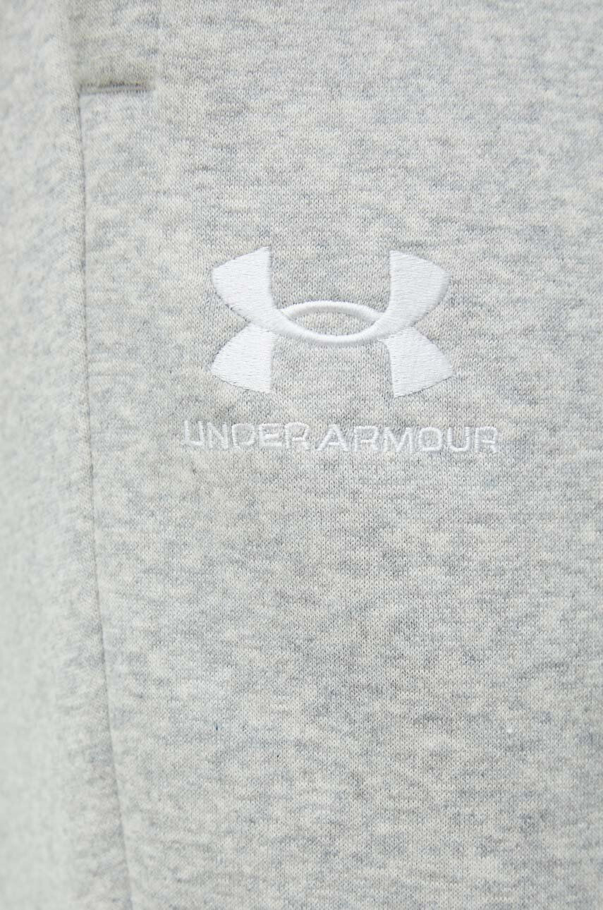 Under Armour pantaloni de trening barbati culoarea gri neted - Pled.ro