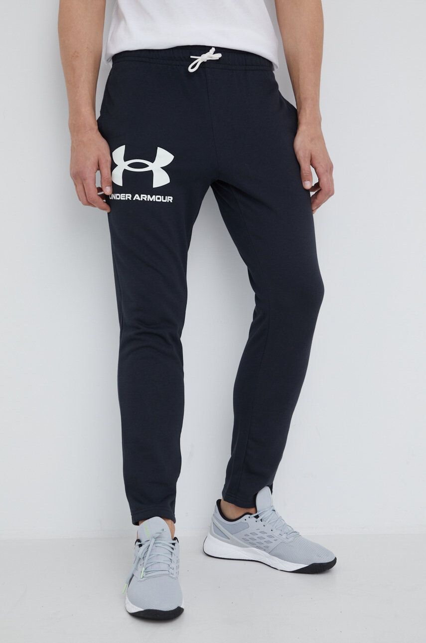 Under Armour pantaloni de trening 1361644 barbati culoarea negru neted - Pled.ro