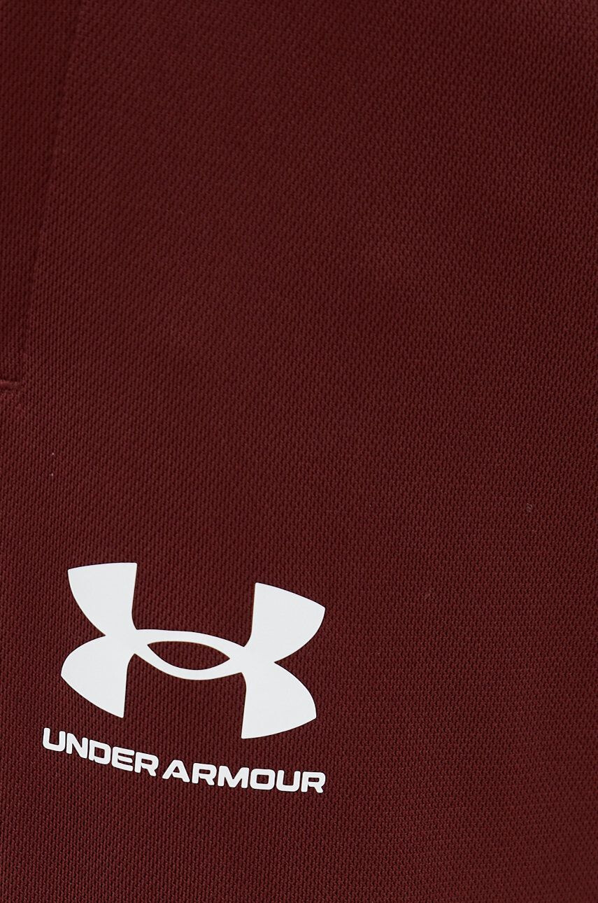 Under Armour pantaloni de trening pique culoarea bordo neted - Pled.ro