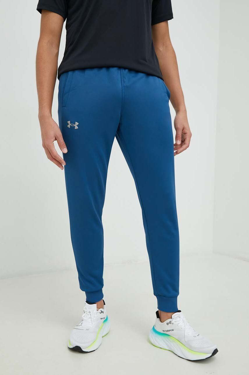 Under Armour pantaloni de trening Armour Fleece barbati culoarea albastru marin neted - Pled.ro