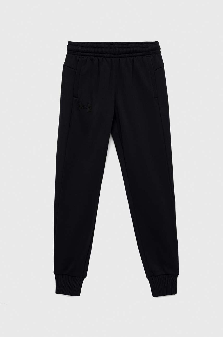 Under Armour pantaloni de trening pentru copii culoarea negru neted - Pled.ro