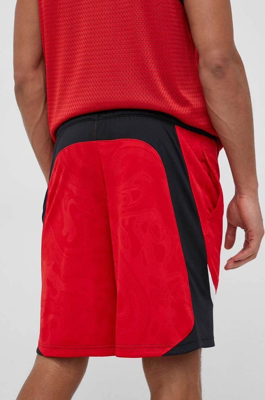 Under Armour pantaloni scurți de antrenament Heatwave Hoops culoarea rosu - Pled.ro