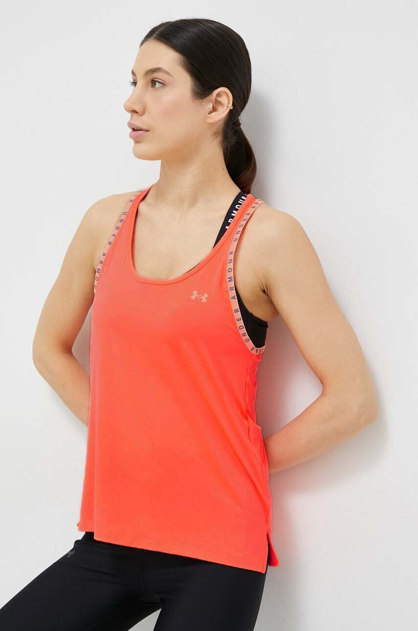 Under Armour top de antrenament Knockout culoarea roz - Pled.ro