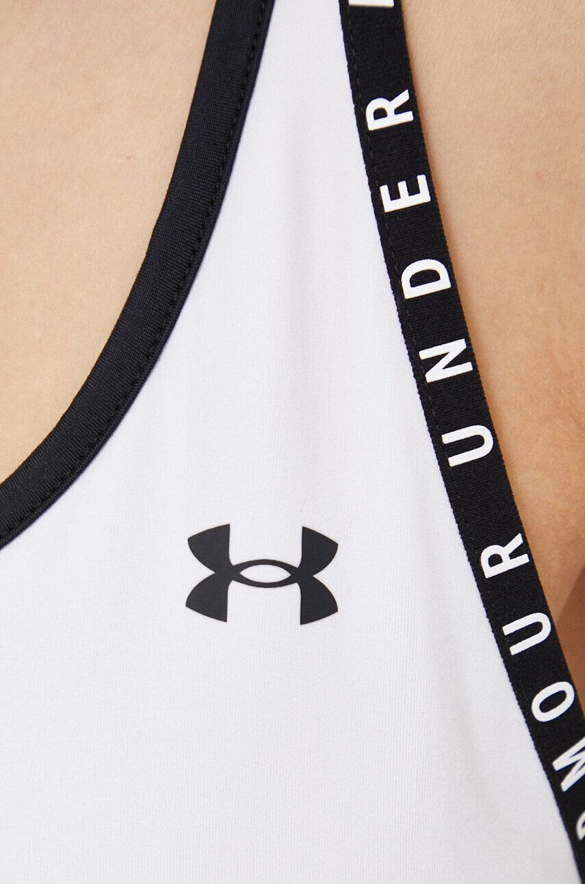 Under Armour top de antrenament Knockout culoarea alb - Pled.ro