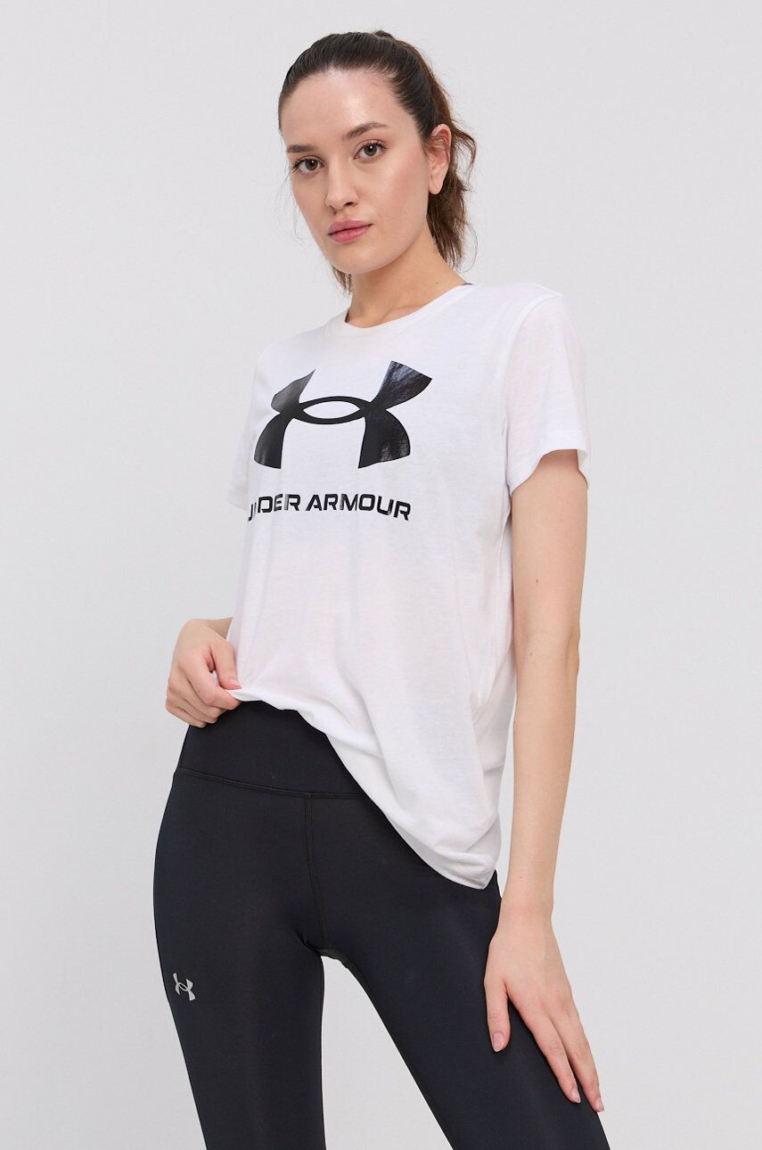 Under Armour tricou femei culoarea alb - Pled.ro