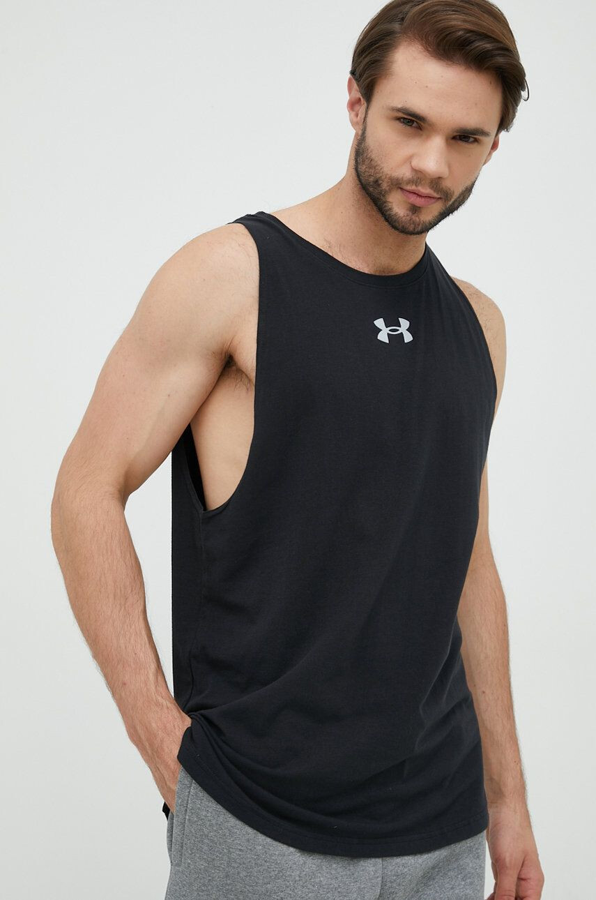 Under Armour tricou Baseline barbati culoarea negru - Pled.ro