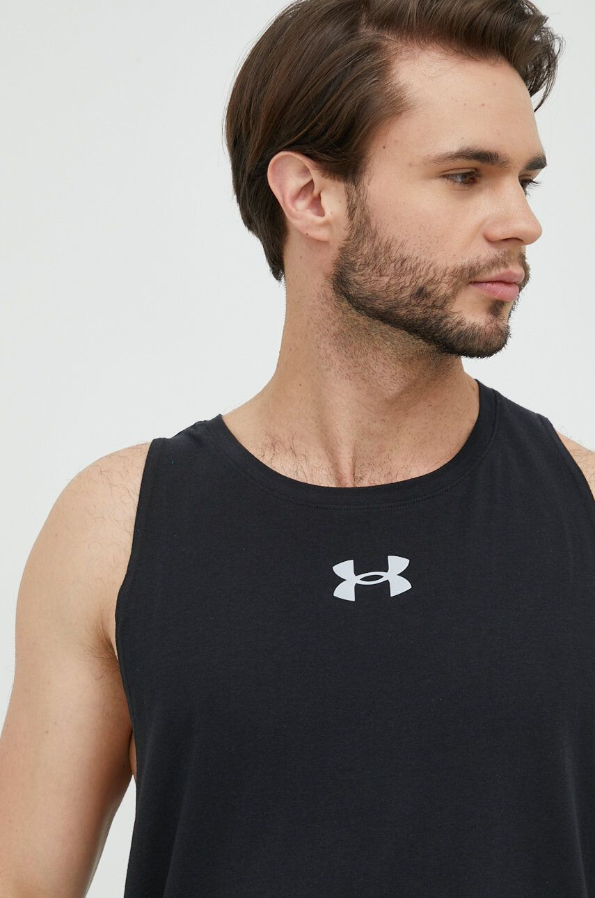 Under Armour tricou Baseline barbati culoarea negru - Pled.ro