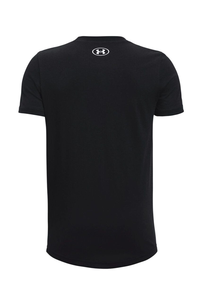 Under Armour tricou copii culoarea negru neted - Pled.ro