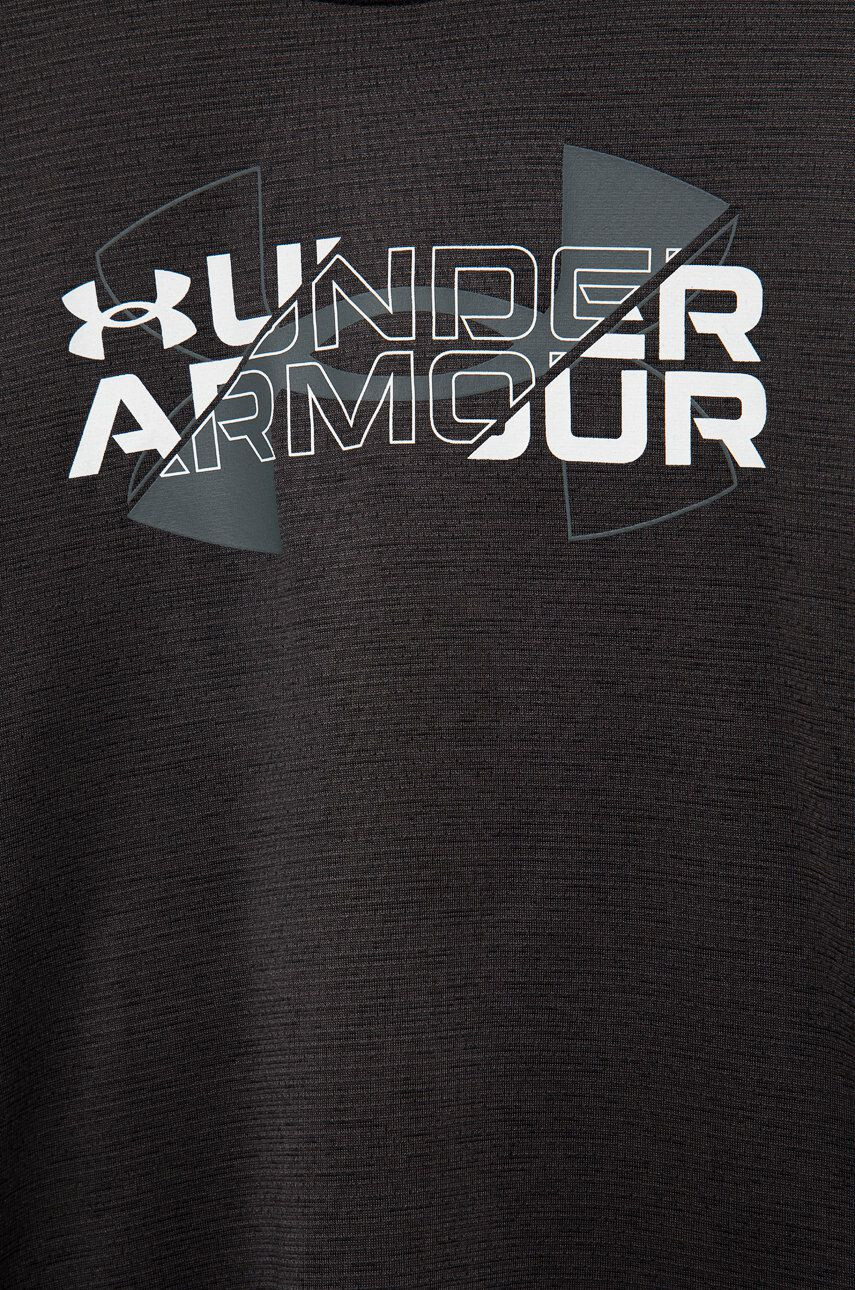 Under Armour tricou copii 1361777 culoarea negru cu imprimeu - Pled.ro