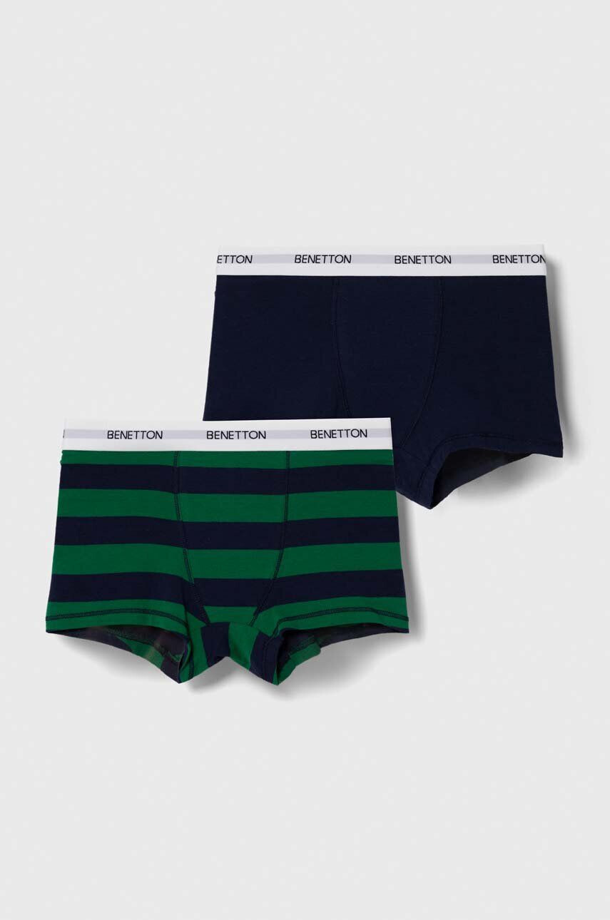 United Colors of Benetton boxeri copii 2-pack culoarea verde - Pled.ro