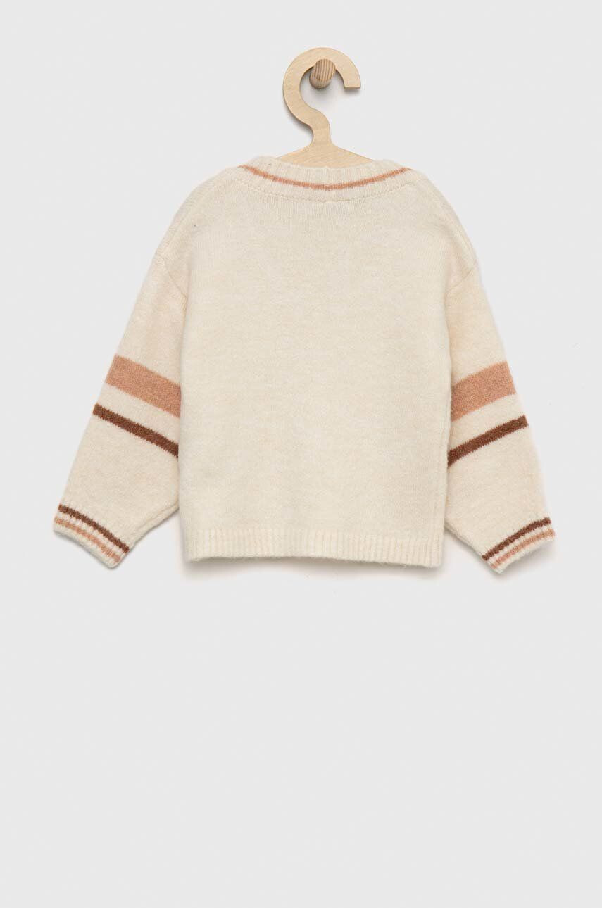 United Colors of Benetton cardigan copii culoarea bej light - Pled.ro