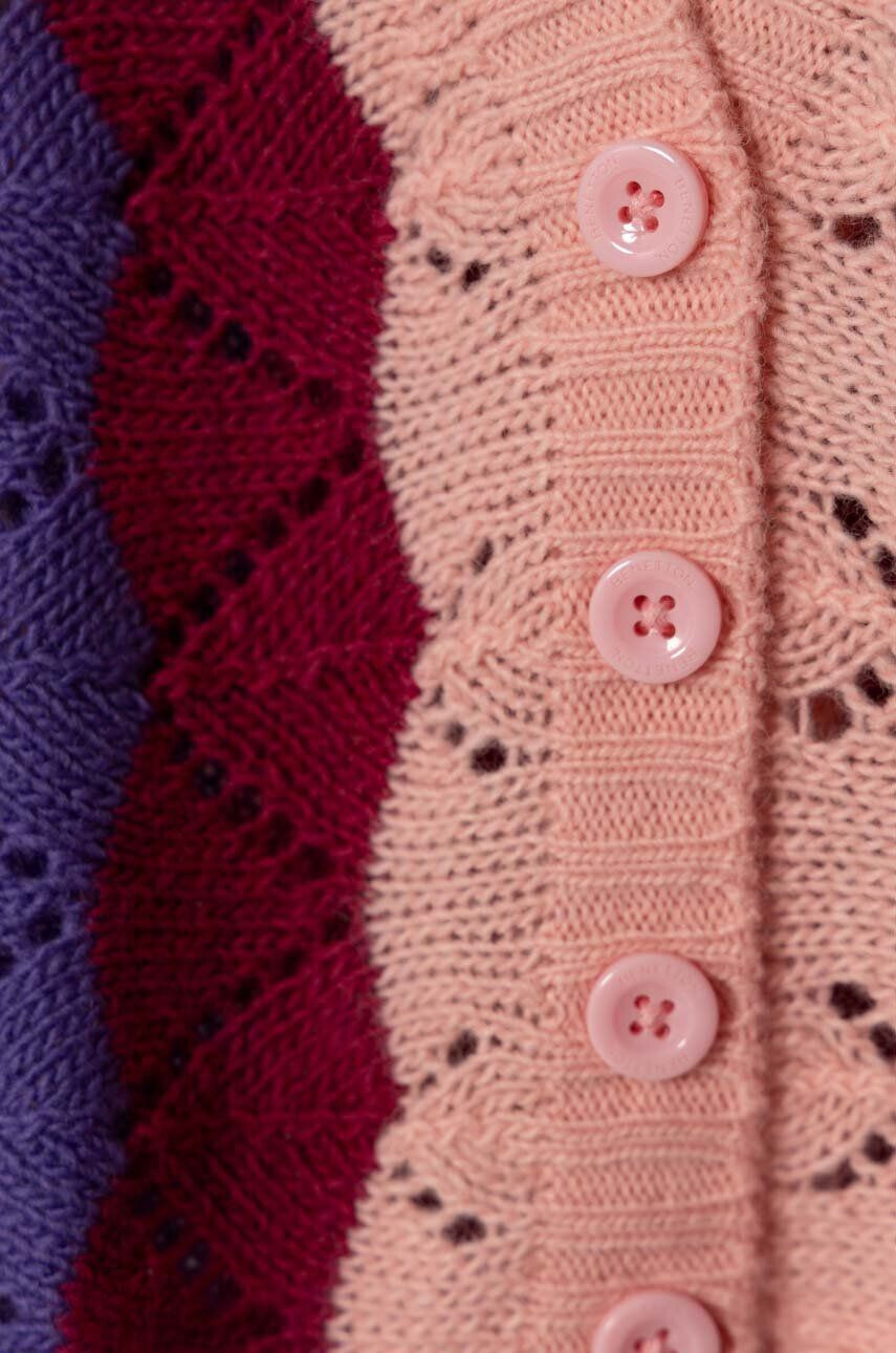 United Colors of Benetton cardigan din amestec de lana culoarea roz light - Pled.ro