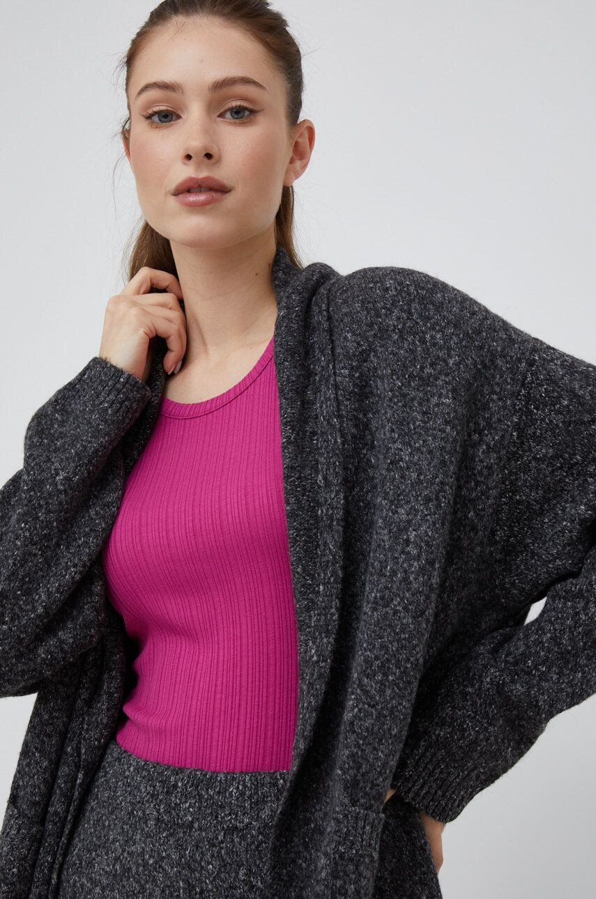 United Colors of Benetton cardigan din amestec de lana femei culoarea gri light - Pled.ro